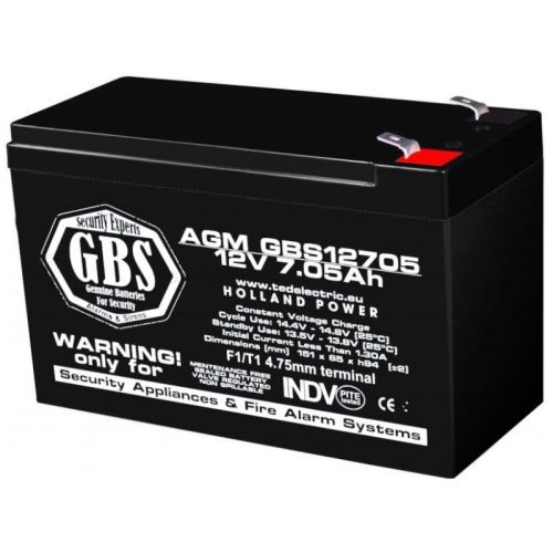 Acumulator 12V 7Ah F1 AGM  GBS12705
