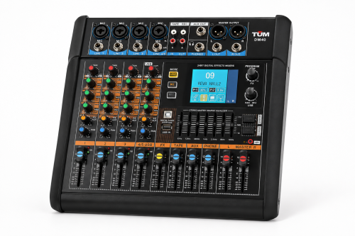 ChatGPT Image 13 aug. 2026, 14_45_24 (1) Mixer audio activ TUM DM40 Bluetooth, USB, Conectare PC , DSP 32