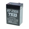 Acumulator Plumb - Acid 6V-4,2A TED