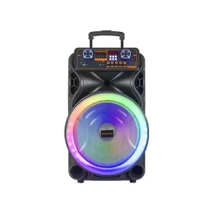 Boxa portabila Bluetooth Kolav-F1533,Tip troler,USB,Radio FM, Microfon, telecomanda, joc de lumin RGB, 300w ​​​​​,Maner Transport, 15 INCH