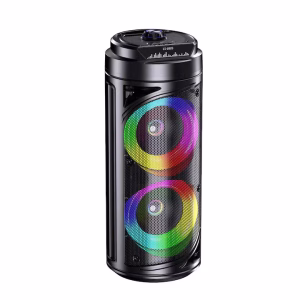Boxa Portabila , cu Lumini RGB, cu Maner, MP3, USB, Bluetooth, TF, WIFI, Slot Microfon, Karaoke, Acumulator, Negru,CS- 6605