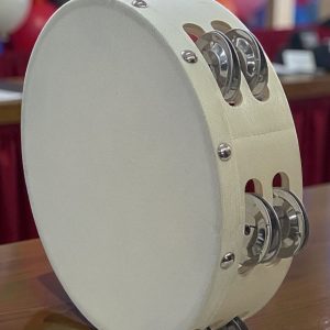 Tamburina cu 6 clopotei si piele naturala 25 cm