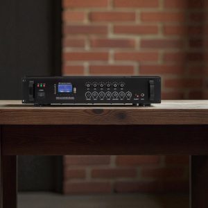 Amplificator linie 100V 6 zone cu USB player, tuner FM si BT Period MPA-6120