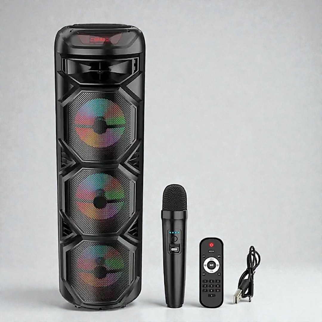Boxă portabilă Bluetooth cu 3 Difuzoare de 8″ ZQS8301 Telecomanda