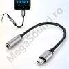 Cablu adaptor USB-C tată – Jack 3,5 mm mamă Krüger&Matz, 17,5 cm