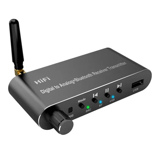 DAC Bluetooth 5.1 receptor transmițător 3.5MM AUX RCA optic coaxial U-Disk adaptor audio wireless convertor digital-analogic