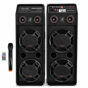 Boxe Profesionale AT Performance AT-2304, 90W, 4 x Difuzor 10 Inch, Bluetooth, USB, Microfon, Karaoke
