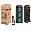 Boxă Portabilă Karaoke Sing-e ZQS10301, 20000W PMPO, 3 x 10", Bluetooth, USB/TF, AUX, Intrare Microfon, LED RGB, Acumulator 5000mAh