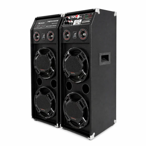 Boxe Profesionale AT Performance AT-2304, 90W, 4 x Difuzor 10 Inch, Bluetooth, USB, Microfon, Karaoke