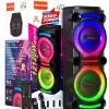 Boxă Portabilă Karaoke Sing-e ZQS8212, 40W, 2 x 12", Microfon Wireless Inclus, Bluetooth, LED RGB, Acumulator 3600mAh, Telecomandă