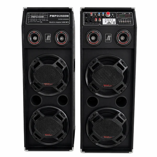 Boxe Profesionale AT Performance AT-2304, 90W, 4 x Difuzor 10 Inch, Bluetooth, USB, Microfon, Karaoke