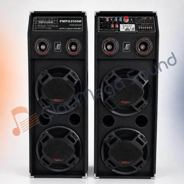Boxe Profesionale AT Performance AT-2304, 90W, 4 x Difuzor 10 Inch, Bluetooth, USB, Microfon, Karaoke
