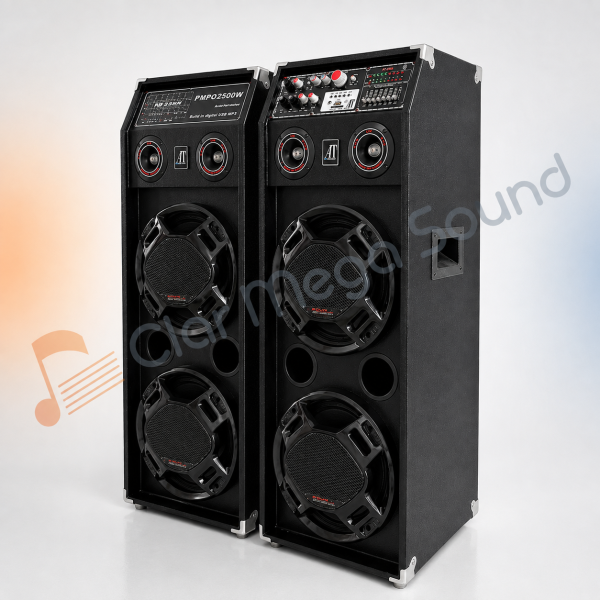 Boxe Profesionale AT Performance AT-2304, 90W, 4 x Difuzor 10 Inch, Bluetooth, USB, Microfon, Karaoke