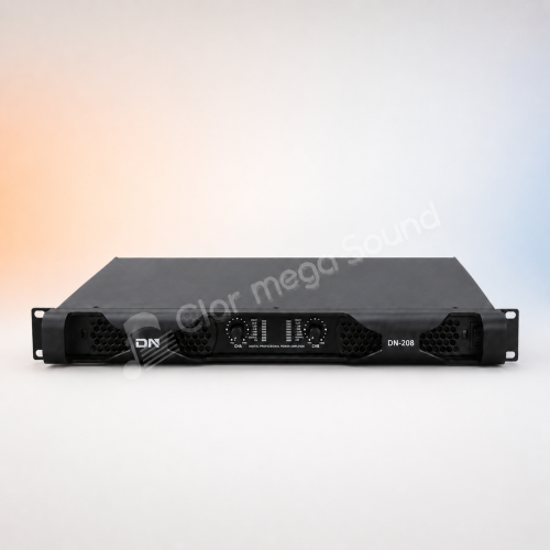 Amplificator profesional DN‑208, 2 × 1200 W/4Ω, Clasa D, Bridge 3200 W